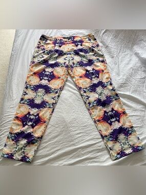 Naven Purple Floral Print Tapered Pants